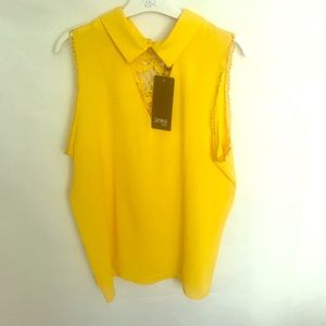 Unika yellow top sleeveless